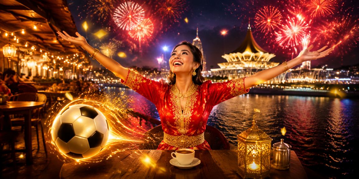 Pengguna ft2 menikmati pertaruhan bola sepak semasa Hari Raya di Kuching